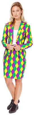 Produktbild von Harlequeen Kostüm Anzug - für Karneval Halloween Größe: 42