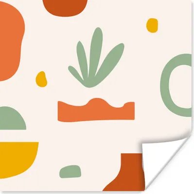 Produktbild von MuchoWow® Poster Pflanze - Design - Grün 75x75 cm - Wand Dekoration