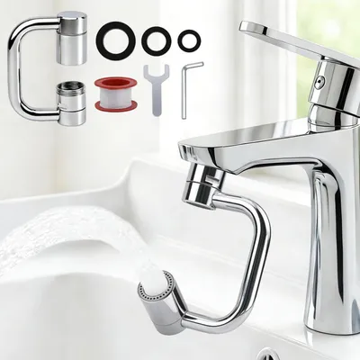 Produktbild von Verlängerung für Wasserhahn - Auslauf für Wasserhahn - Wassersparfunktion - Edelstahl - M24x1 - Poliert