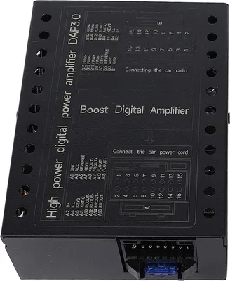Immagine prodotto di Amplificatore per auto DC12V, 2/4 ohm, box DSP stabile in classe AB per sistemi audio, nero opaco