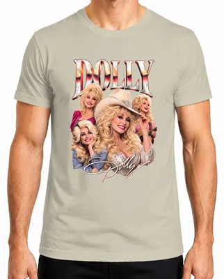 Immagine prodotto di Maglietta da uomo, stile western, con l'immagine di Dolly Parton, leggenda della musica country, taglia XL