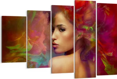 Produktbild von Bild auf Leinwand - Leinwandbild - frau gesicht - 150x100cm - Wand Bild - Wanddeko - Wandbilder - Leinwanddruck - Bilder - Kunstdruck - Wanddekoration - Leinwand bilder - Wandkunst - EG150x100-3735