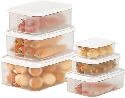 Immagine prodotto di Contenitori ermetici per alimenti - Cucina - Preparazione dei pasti - Set da 6 pezzi di diverse dimensioni - Trasparente