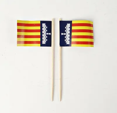 Produktbild von Party-Picker Flagge Mallorca Spanien Papierfähnchen in Spitzenqualität 25 Stück Beutel