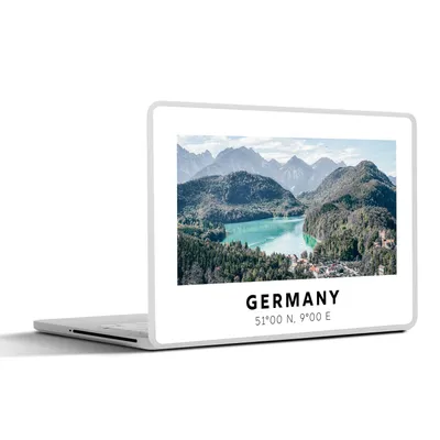 Produktbild von MuchoWow® Laptop Aufkleber Sticker Cover Deutschland - Wasser - Wald 32.5x23.5 cm - Sticker für Laptop - Selbstklebend