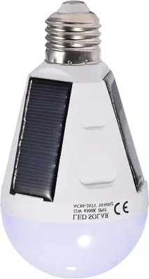 Image de Lampe LED pour la randonnée et le camping, étanche, 12 W, avec panneau solaire