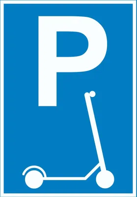 Produktbild von P Parkplatz E- Scooter Schild A2 Rückseite selbstklebend