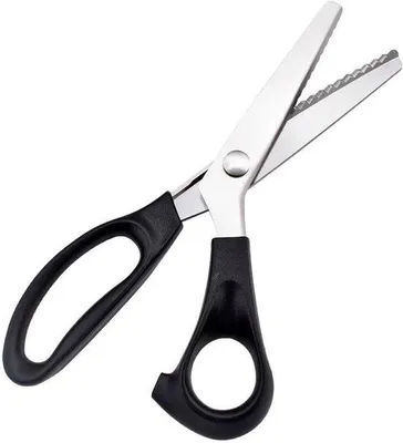 Immagine prodotto di Forbici in acciaio inossidabile a doppio taglio con lama sagomata, forbici multifunzione per tessuti, forbici professionali a zig-zag, 5 mm