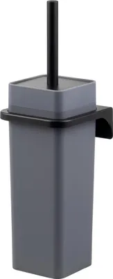 Immagine prodotto di bremermann Set WC SAVONA Softtouch incl. supporto a parete, portascopino, angolare - grigio