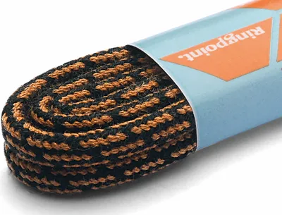 Produktbild von RINGELSPITZ - Runde Allrounder Schnürsenkel - Schwarz / Dunkelbeige - 90 cm