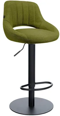 Productafbeelding van Hocker, model Barowy, kleur groen, van stof, met verstelbare hoogte