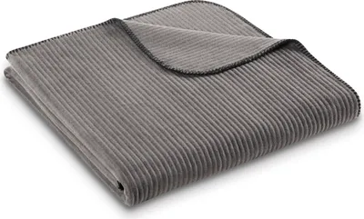 Produktbild von Biederlack Wohndecke mit Zierstich Feel Cord Farbe Dark Größe 150 x 200