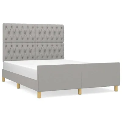 Obrázek produktu pro vidaXL Rám postele bez matrace světle šedý 140x200 cm látka