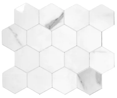 Produktbild von HowHomely Klebefliesen Fliesenaufkleber Wandpaneele 33 x 27,5 cm weiß Wanddeko