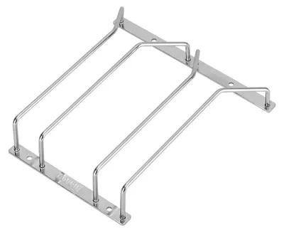 Weinglashalter 2 Reihen 22 cm verchromt Wandmontage