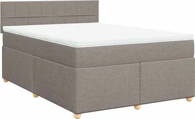 Immagine prodotto di vidaXL Letto a molle con materasso Taupe 140x190 cm in tessuto