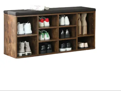Produktbild von Schuhbank - Schuhregal - Platzsparend - 10 Fächer - 104 x 30 x 48 cm