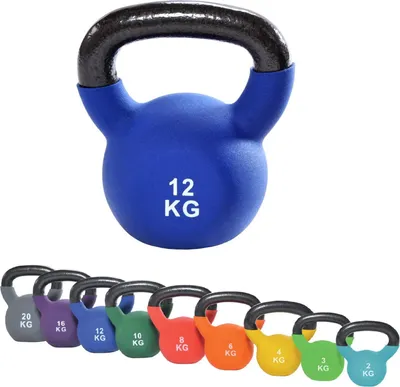 Produktbild von top | vit® Kettlebell I Schwunghantel aus massivem Guss I Kettle Bell mit Vinylüberzug I Kugelhantel, 12kg, blau
