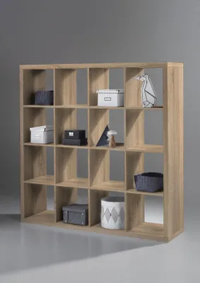 Produktbild von Raumteiler - Eiche Sonoma Nachbildung - 147 x 147 cm - 16 Fächer