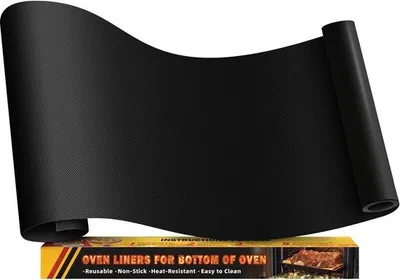 Immagine prodotto di Tappetino da forno resistente al calore, 43x190 cm, teflon, nero, senza BPA