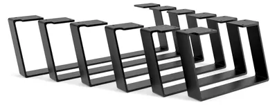 Produktbild von Set mit 2 Möbelbeinen, 20 cm hoch, schwarz