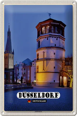 Produktbild von Blechschild Städte Düsseldorf Schlossturm Baukunst 20x30cm