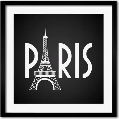 Produktbild von Bild - 50 cm x 50 cm - MDF - Rahmen, Wandkunst - Paris