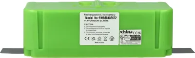 Produktbild von vhbw Akku kompatibel mit iRobot Roomba 696, 860, 690, 800, 890, 801, 850, 695, 805, 877, 891, 685, 691 Saugroboter Grün (2600 mAh, 14,4 V, Li-Ion)