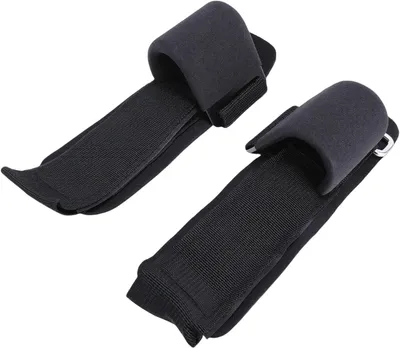 Immagine prodotto di Ganci di sollevamento robusti - Ganci per l'allenamento con i pesi - Attrezzatura per l'allenamento della forza - Design antiscivolo - 1,03 kg - Neri