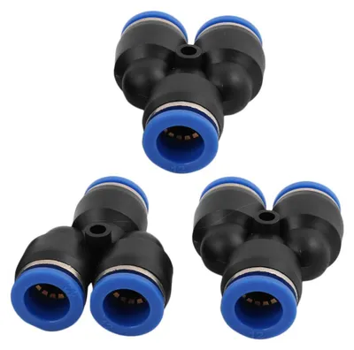 3 Stück Y-Verbinder 12 mm pneumatische Schnellkupplung
