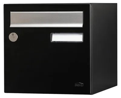 Image de Boîte aux lettres - 2 portes extérieur - Allure - acier noir mat
