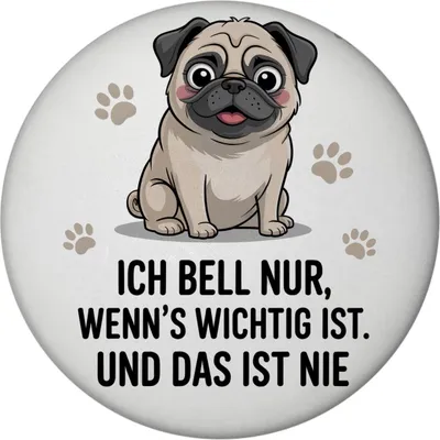 Produktbild von Ich bell nur Mops Magnet mit Flaschenöffner Mops Cartoon