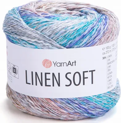 Zdjęcie produktu dla Włóczka YarnArt Linen Soft / 100 g / len wiskoza bawełna / 7402 / mix