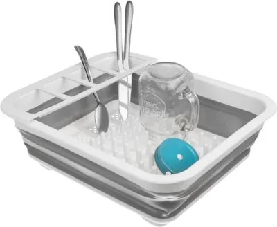 Image de PARENCE. Panier pliable pour vaisselle avec plusieurs compartiments - Rangement pour vaisselle et couverts