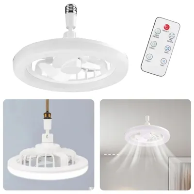 Produktbild von Deckenventilator LED weiß mit Fernbedienung Farbtemperatur wechselbar 3 Stufen energiesparende Beleuchtung