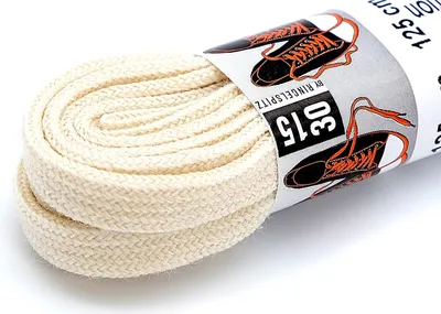 Produktbild von RINGELSPITZ - Flache Schnürsenkel aus reiner Schurwolle - 125 cm, rohweiß