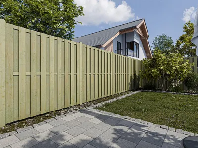 Produktbild von Bretterzaun Pinus DIY-Bausatz Kiefer KDI grün
