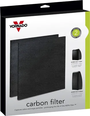 A product box for Vornado carbon filters.