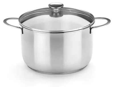Schmortopf 16 cm, 4,0 l, Edelstahl 18/10, mit Glasdeckel