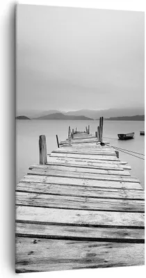 Produktbild von Bild auf Leinwand - Leinwandbild - Brücke See - 65x120cm - Wand Bild - Wanddeko - Wandbilder - Leinwanddruck - Bilder - Kunstdruck - Wanddekoration - Leinwand bilder - Wandkunst - PA65x120-3523