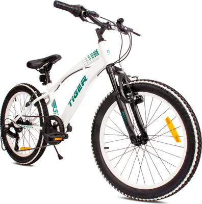 Produktbild von Kinderfahrrad Jungenfahrrad 20 Zoll Fahrrad mit 6 gang Kettenschaltungen Shimano RevoShift Tiger Bike weiß