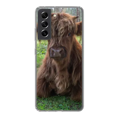 Produktbild von MuchoWow® Handyhülle Schutzhülle Hülle für Samsung Galaxy S21 FE Schottischer Highlander - Kröte - Tiere Silikon Softcase Handy Hülle - Mobiltelefonhülle