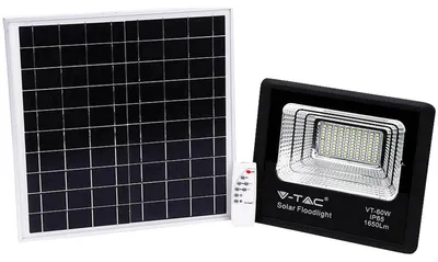 Zdjęcie produktu dla Naświetlacz halogen LED V-TAC Solarny 20W IP65 VT-60W zimny 1650lm