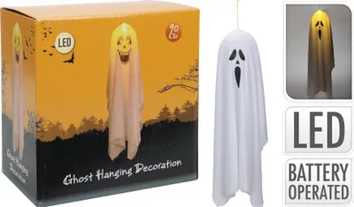 Obrázek produktu pro Závěsná dekorace duch s LED HALLOWEEN
