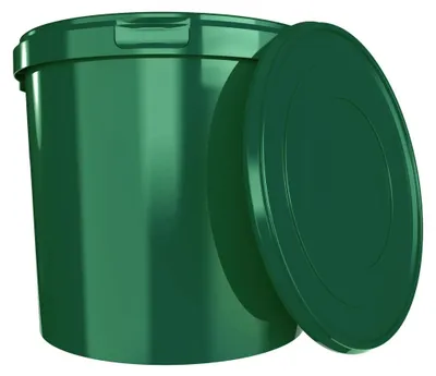 Produktbild von Luftdichter Eimer Vorratsbehälter Kunststoffeimer - 10 Liter - Polypropylen - Mit Deckel - Grün - Für Lebensmittel und Trockenprodukte