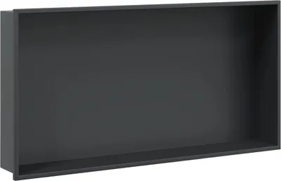 Image de vidaXL Niche de douche noir mat 62x32x9 cm acier inoxydable