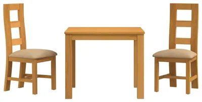 Imagen del producto de vidaXL Juego de mesa de comedor, 3 piezas, madera maciza de roble, color beige
