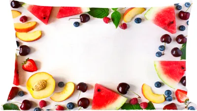 Produktbild von MuchoWow® Zierkissen Sofakissen Wohnzimmer Dekokissen 50x30 cm Muster - Gemüse - Obst - Wohnzimmerdekoration - Polster mit Photo