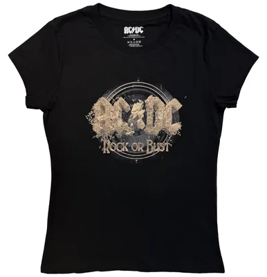 Obrázok produktu pre AC/DC Rock or Bust Black S Dámske Tričko