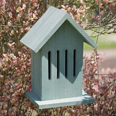 Image de Hôtel à insectes en bois - Pour les abeilles, les papillons et les coléoptères - 25,5 x 18,5 x 12 cm